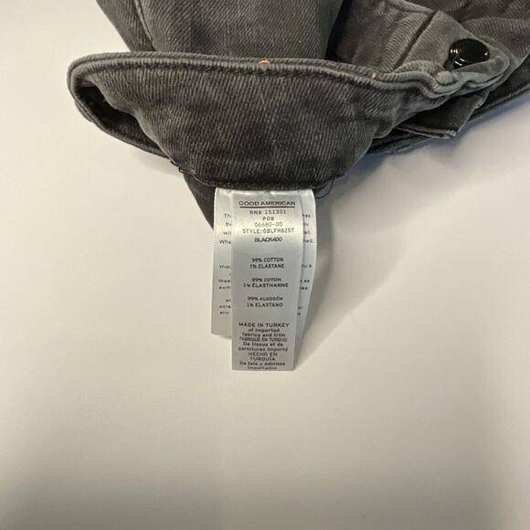 Good American Women's Black Good Boy Straight Leg Jeans Size 8/29 - Picture 4 of 7